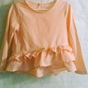 Long sleeved ,ruffled shirt- 2T